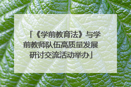 《学前教育法》与学前教师队伍高质量发展研讨交流活动举办