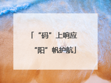“码”上响应 “阳”帆护航