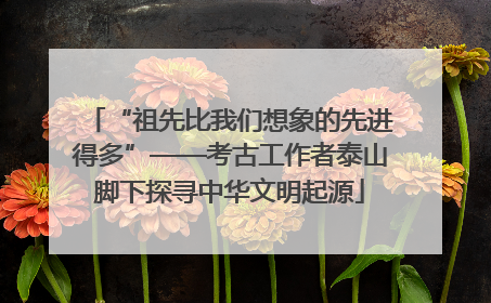 “祖先比我们想象的先进得多”——考古工作者泰山脚下探寻中华文明起源