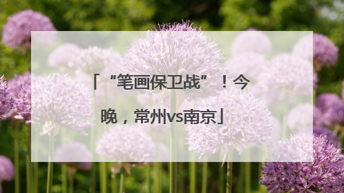 “笔画保卫战”!今晚,常州vs南京