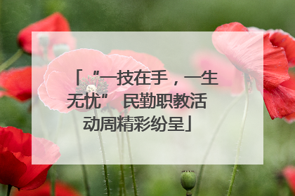 “一技在手，一生无忧” 民勤职教活动周精彩纷呈