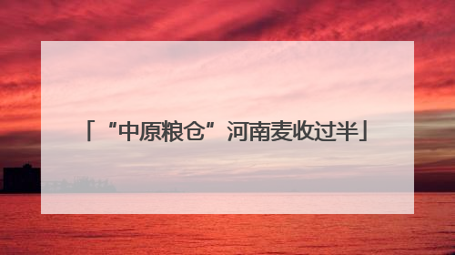 “中原粮仓”河南麦收过半