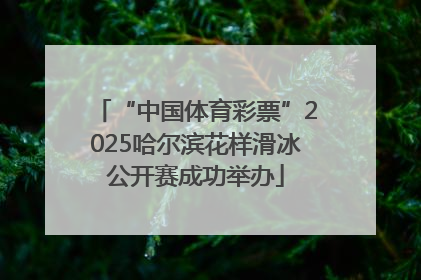 “中国体育彩票”2025哈尔滨花样滑冰公开赛成功举办
