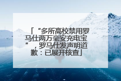 “多所高校禁用罗马仕两万毫安充电宝”，罗马仕发声明道歉：已展开核查