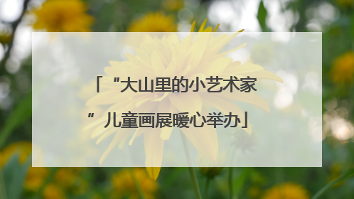 “大山里的小艺术家”儿童画展暖心举办