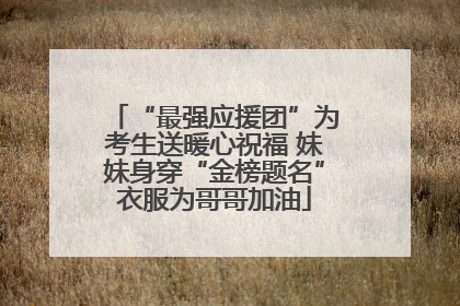 “最强应援团”为考生送暖心祝福 妹妹身穿“金榜题名”衣服为哥哥加油
