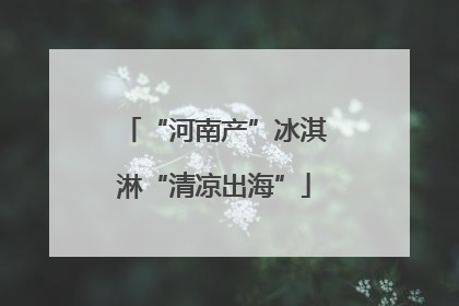 “河南产”冰淇淋“清凉出海”