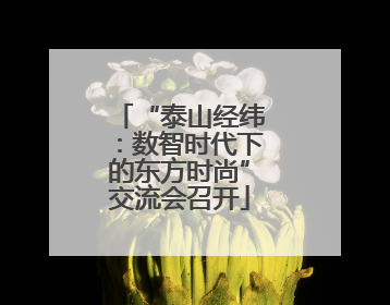 “泰山经纬：数智时代下的东方时尚”交流会召开