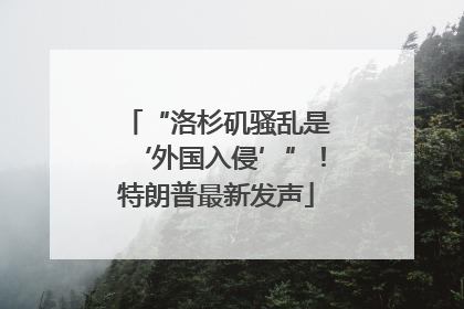 “洛杉矶骚乱是‘外国入侵’”！特朗普最新发声