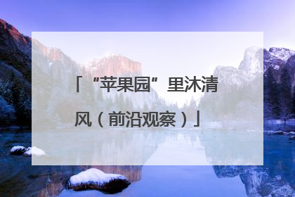 “苹果园”里沐清风（前沿观察）