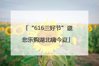 “616三好节”邀您乐购湖北嗨今夏