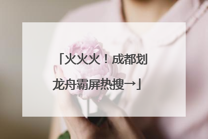 火火火！成都划龙舟霸屏热搜→