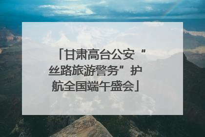 甘肃高台公安“丝路旅游警务”护航全国端午盛会