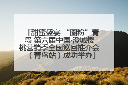 甜蜜盛宴 “圈粉”青岛 第六届中国·澄城樱桃营销季全国巡回推介会（青岛站）成功举办