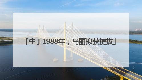 生于1988年，马丽拟获提拔