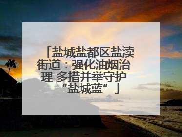 盐城盐都区盐渎街道：强化油烟治理 多措并举守护“盐城蓝”
