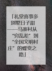 礼堂喜事多 别墅日子甜——马寨村从“穷乱差”到“全国文明村庄”的蝶变之路