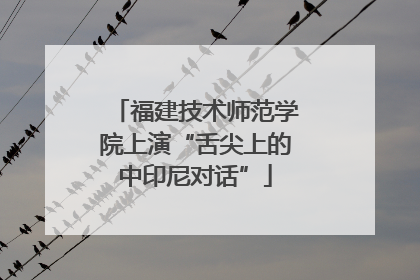 福建技术师范学院上演“舌尖上的中印尼对话”
