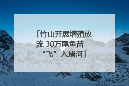 竹山开展增殖放流 30万尾鱼苗“飞”入堵河