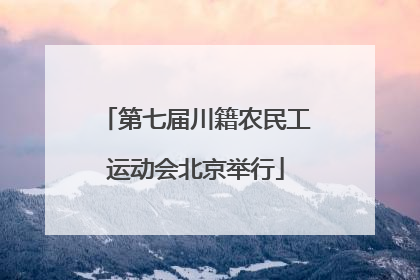 第七届川籍农民工运动会北京举行