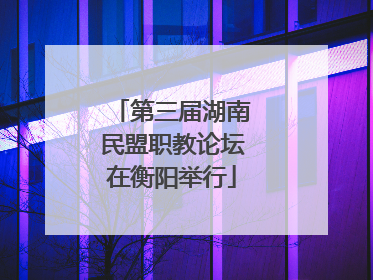 第三届湖南民盟职教论坛在衡阳举行