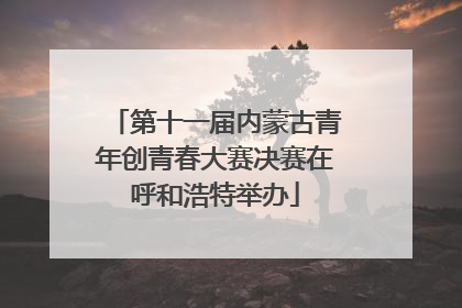 第十一届内蒙古青年创青春大赛决赛在呼和浩特举办