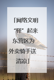网络文明“驿”起来 东营区为外卖骑手送清凉
