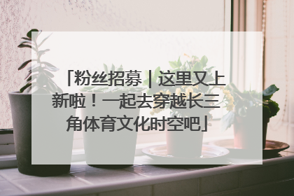 粉丝招募｜这里又上新啦！一起去穿越长三角体育文化时空吧