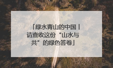 绿水青山的中国丨请查收这份“山水与共”的绿色答卷