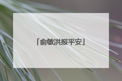 俞敏洪报平安