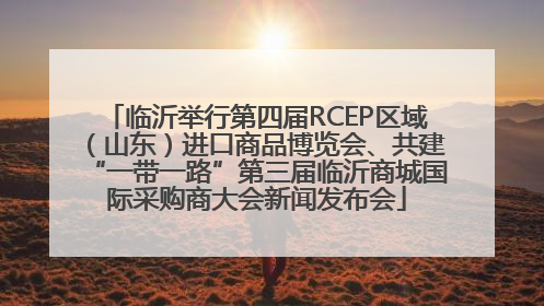 临沂举行第四届RCEP区域（山东）进口商品博览会、共建“一带一路”第三届临沂商城国际采购商大会新闻发布会