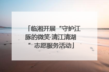 临湘开展“守护江豚的微笑·清江清湖”志愿服务活动