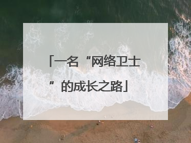 一名“网络卫士”的成长之路