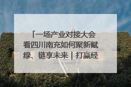 一场产业对接大会 看四川南充如何聚新赋绿、链享未来｜打赢经济发展翻身仗