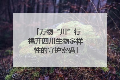 万物“川”行 揭开四川生物多样性的守护密码