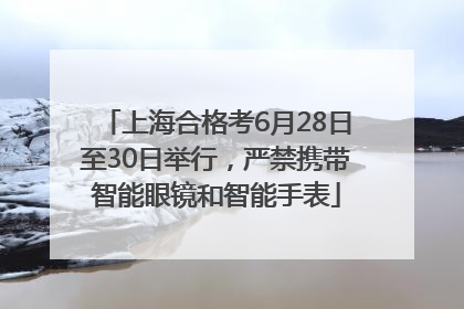 上海合格考6月28日至30日举行，严禁携带智能眼镜和智能手表