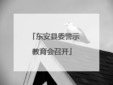 东安县委警示教育会召开