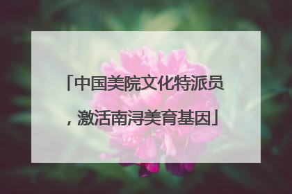 中国美院文化特派员，激活南浔美育基因