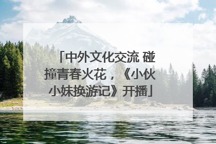 中外文化交流 碰撞青春火花，《小伙小妹换游记》开播