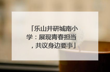 乐山井研城南小学：展现青春担当，共议身边要事