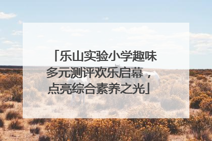 乐山实验小学趣味多元测评欢乐启幕，点亮综合素养之光