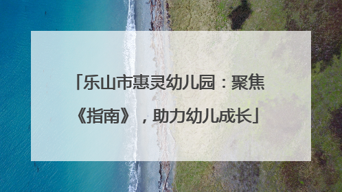 乐山市惠灵幼儿园：聚焦《指南》，助力幼儿成长