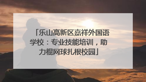 乐山高新区嘉祥外国语学校：专业技能培训，助力棍网球扎根校园
