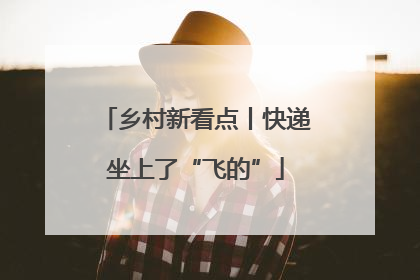 乡村新看点丨快递坐上了“飞的”