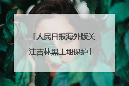 人民日报海外版关注吉林黑土地保护
