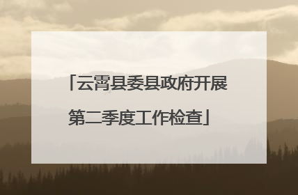 云霄县委县政府开展第二季度工作检查