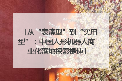 从“表演型”到“实用型”：中国人形机器人商业化落地探索提速
