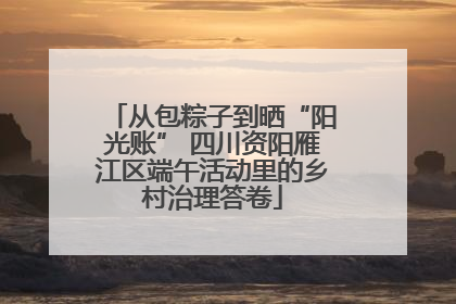 从包粽子到晒“阳光账” 四川资阳雁江区端午活动里的乡村治理答卷