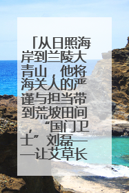 从日照海岸到兰陵大青山，他将海关人的严谨与担当带到荒坡田间，“国门卫士”刘磊——让艾草长成“生钱草”