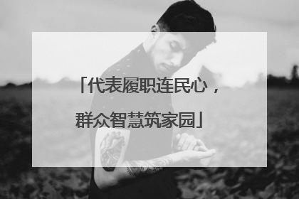 代表履职连民心，群众智慧筑家园
